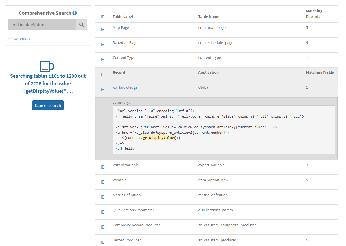Comprehensive Search Tool Interface